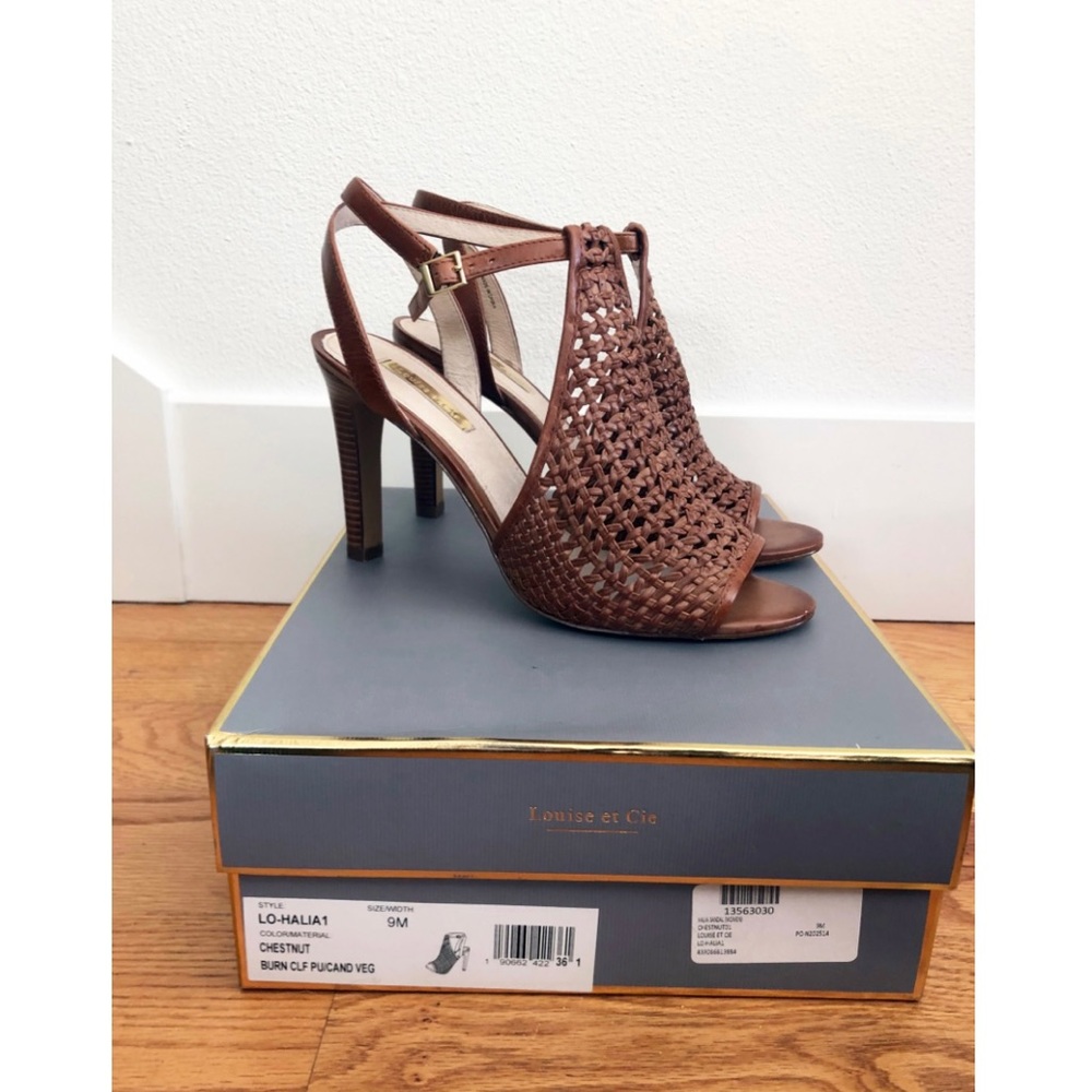 Louise et Cie Woven Leather Heel Sandal